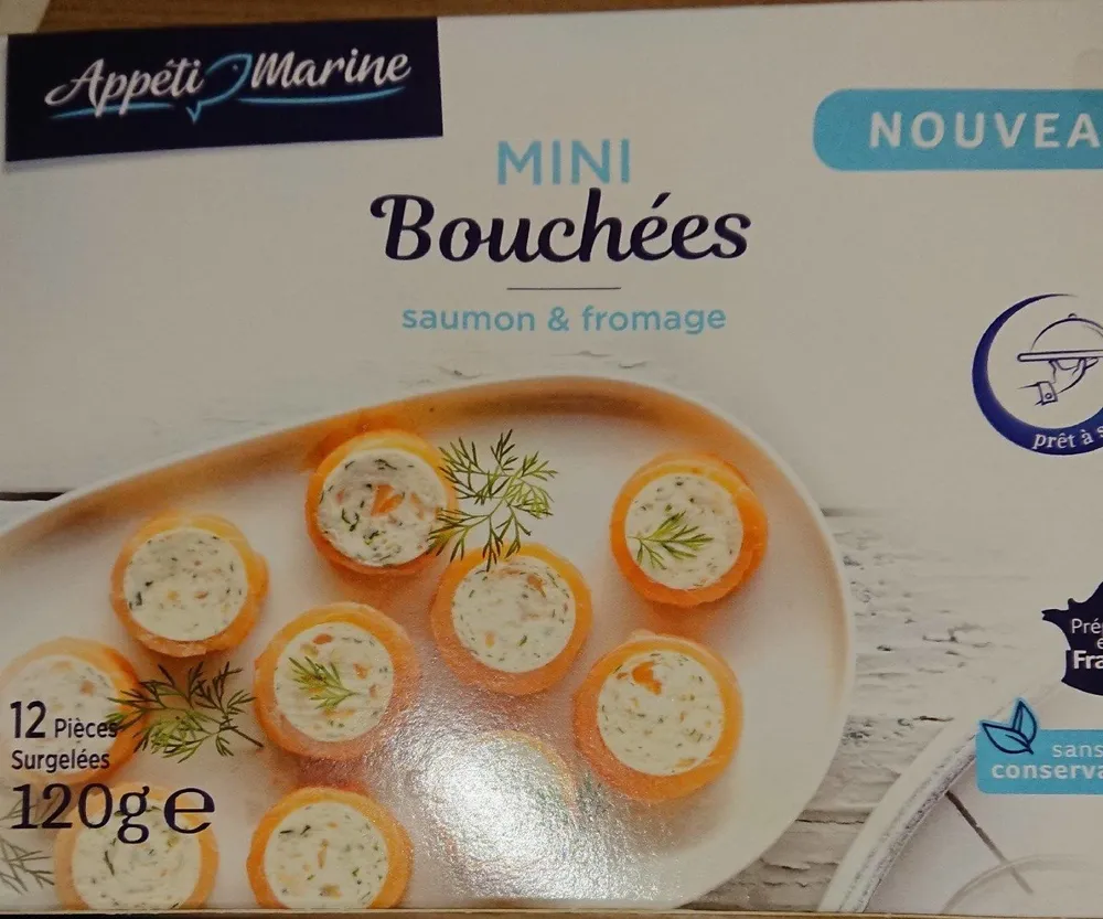 MINI BOUCHÉES SAUMON ET FROMAGE
