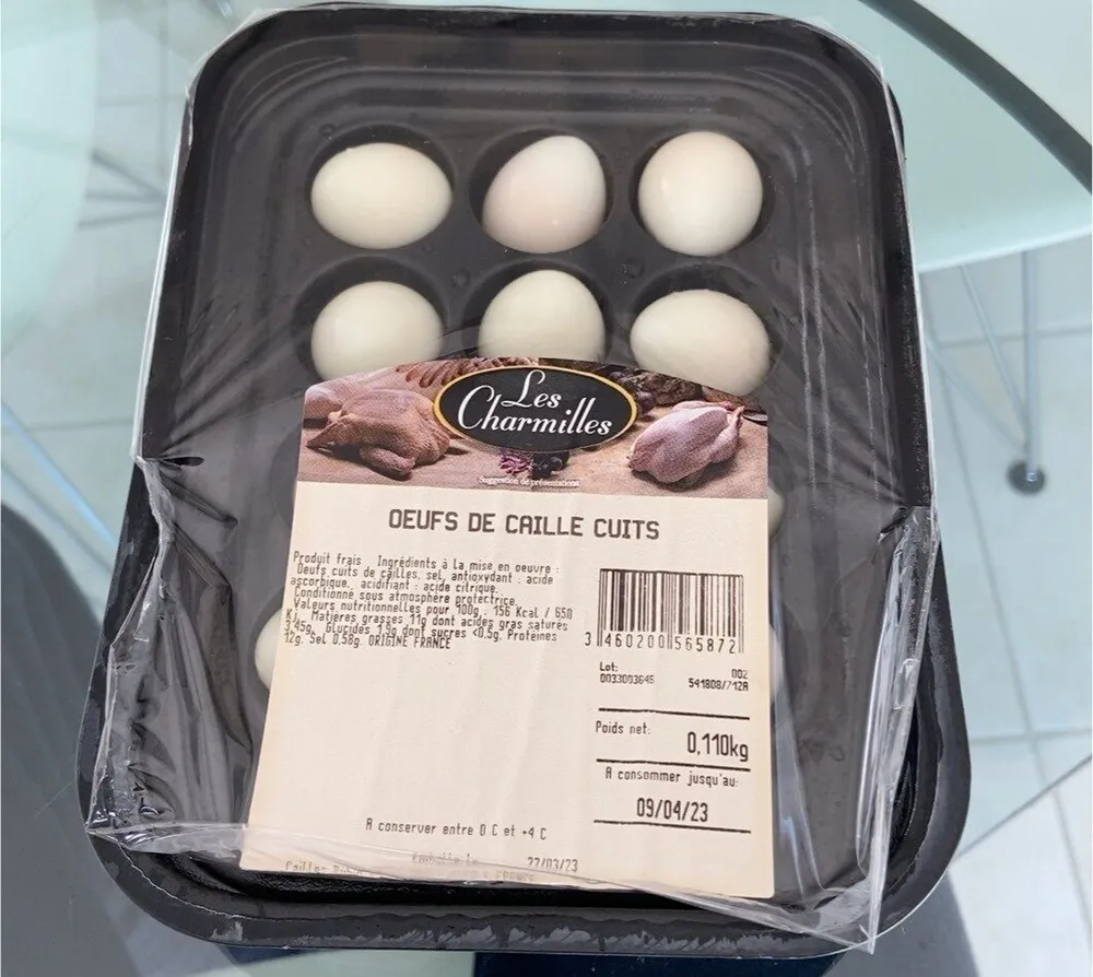 Oeufs de caille cuits