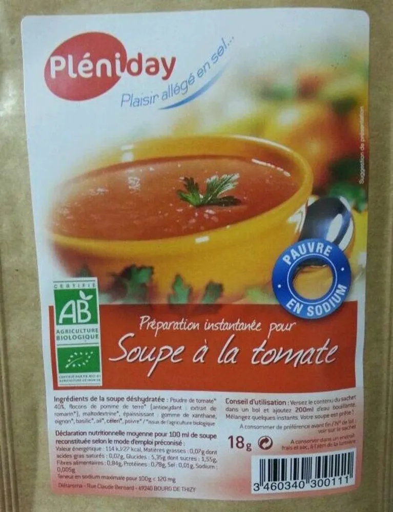 Soupe Instantanee Tomates 18G Allege En Sel