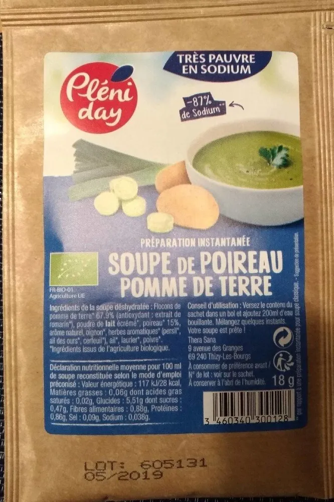 Soupe Instantanee Pdt-poireaux 18G Allege En Sel