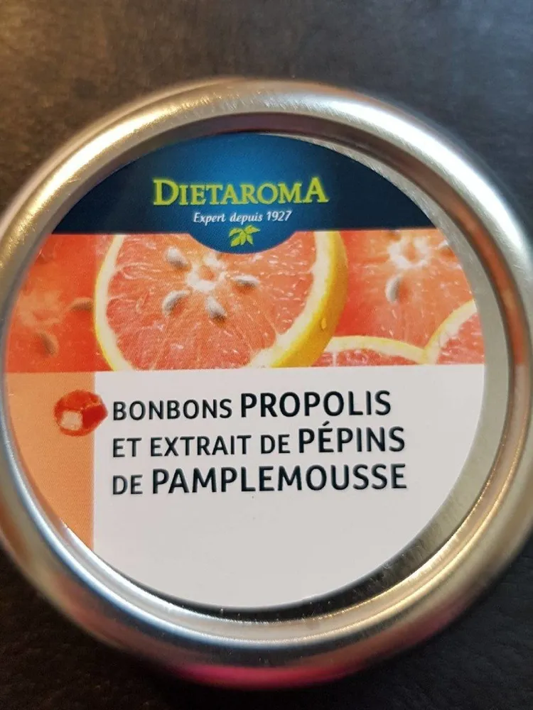 Bonbons propolis et extrait de pépins de pamplemousse