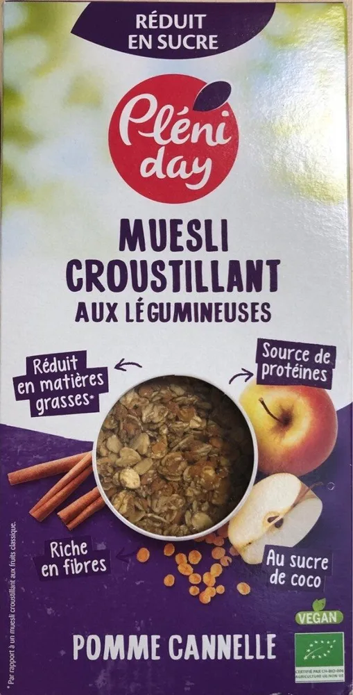 Muesli croustillant aux legumineuses