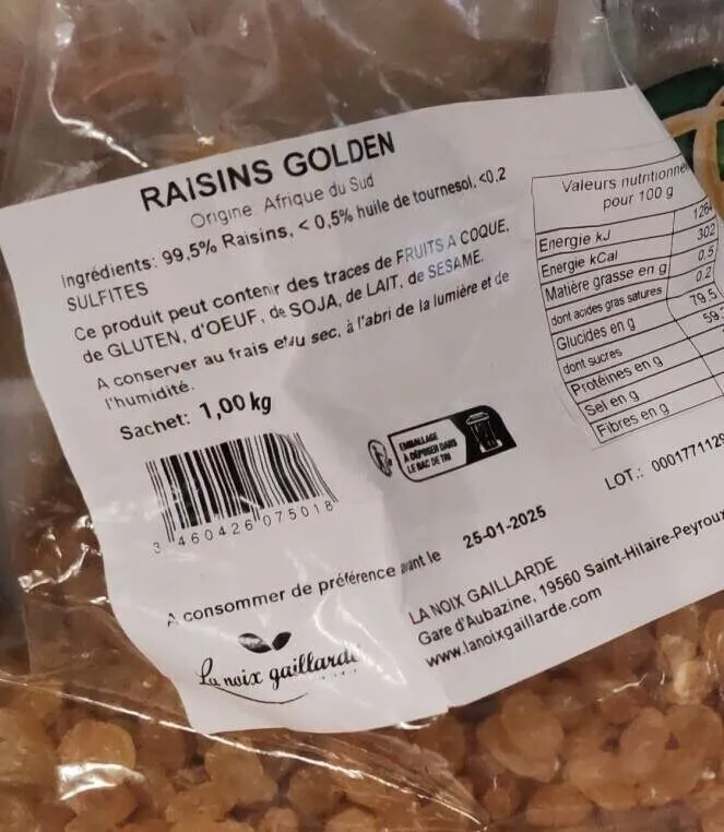 Raisin golden