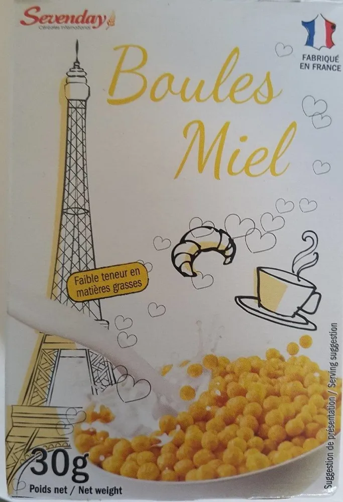 Céréales boules miel