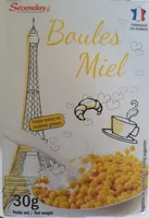 Céréales boules miel
