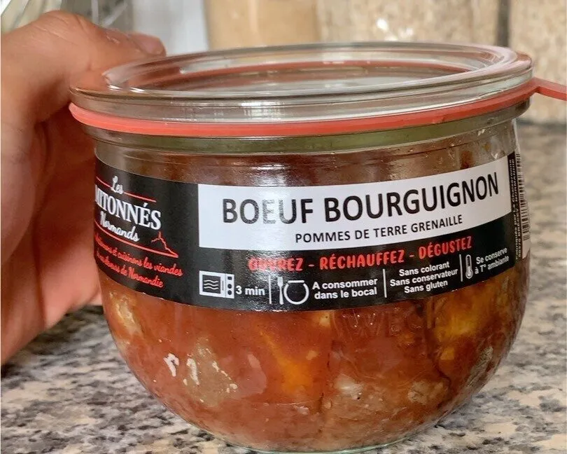 Boeuf bourguignon pommes de terre grenaille