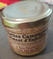 Rillettes campagnardes au piment d Espelette  aop