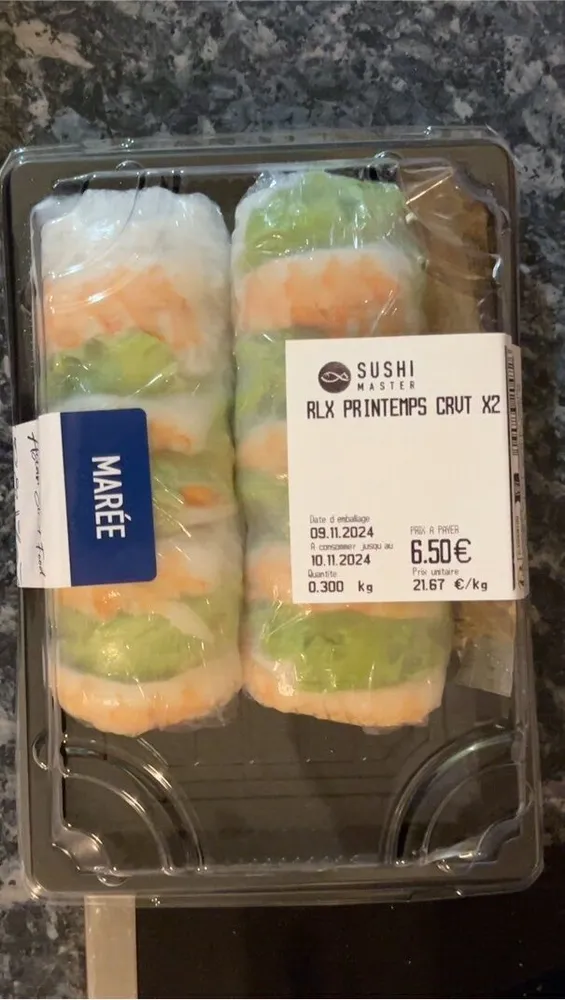 Rouleaux de printemps crevettes