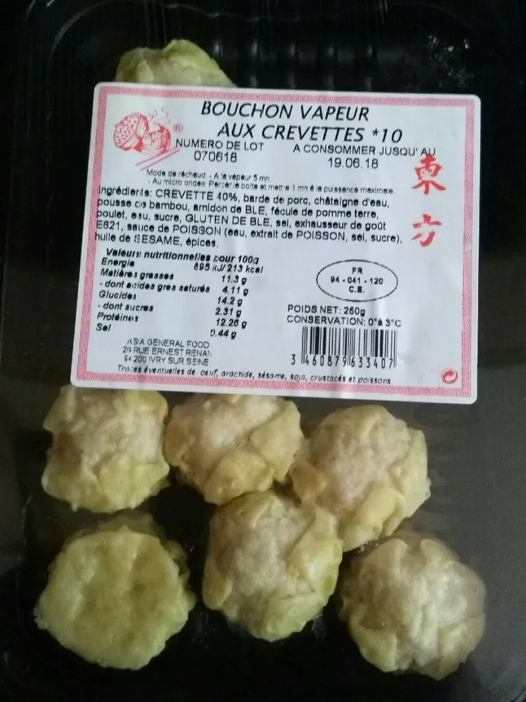 Bouchon Vapeur aux Crevettes