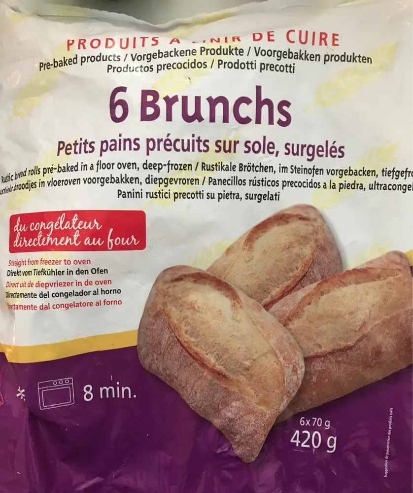 Petits pains precuits sur sole, surgeles