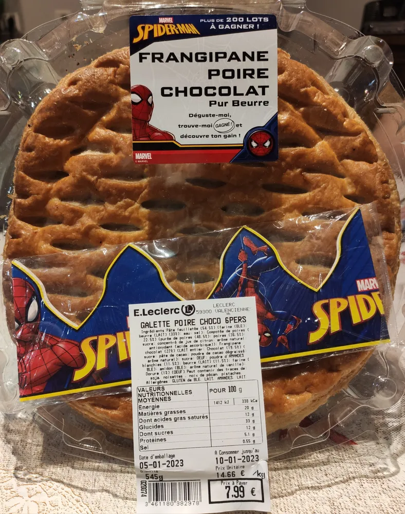 Galette frangipane-poire-chocolat