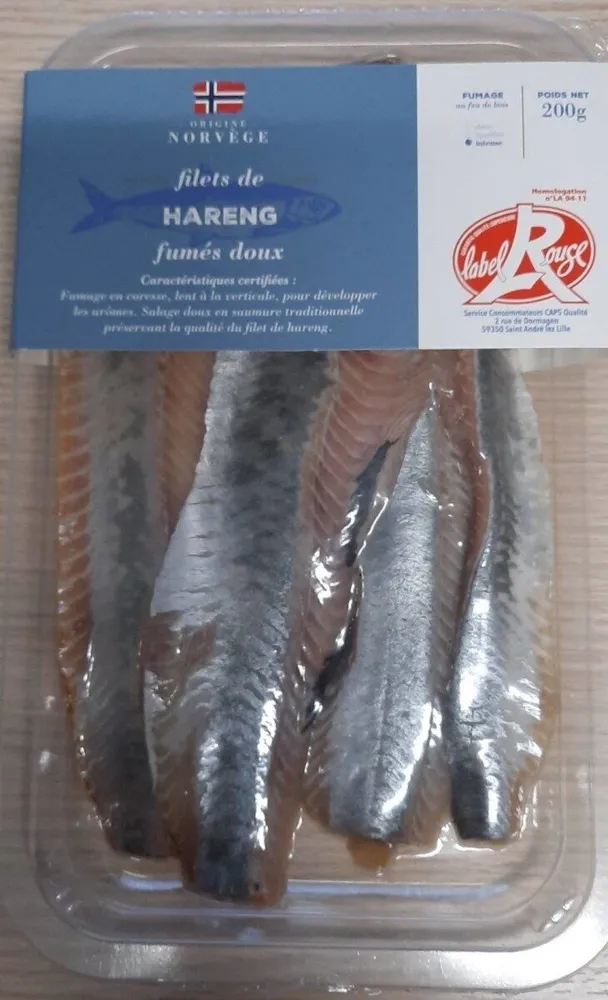 Filets de hareng fumé doux