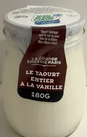 Le yaourt entier à la vanille
