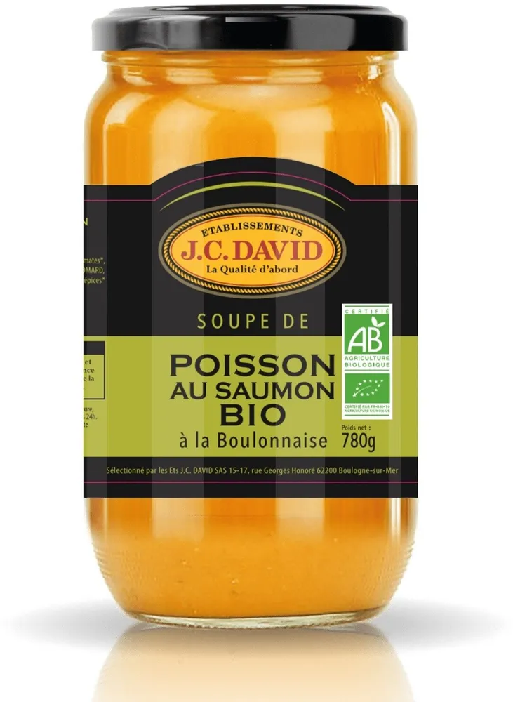 Soupe de poisson au Saumon BIO à la boulonnaise