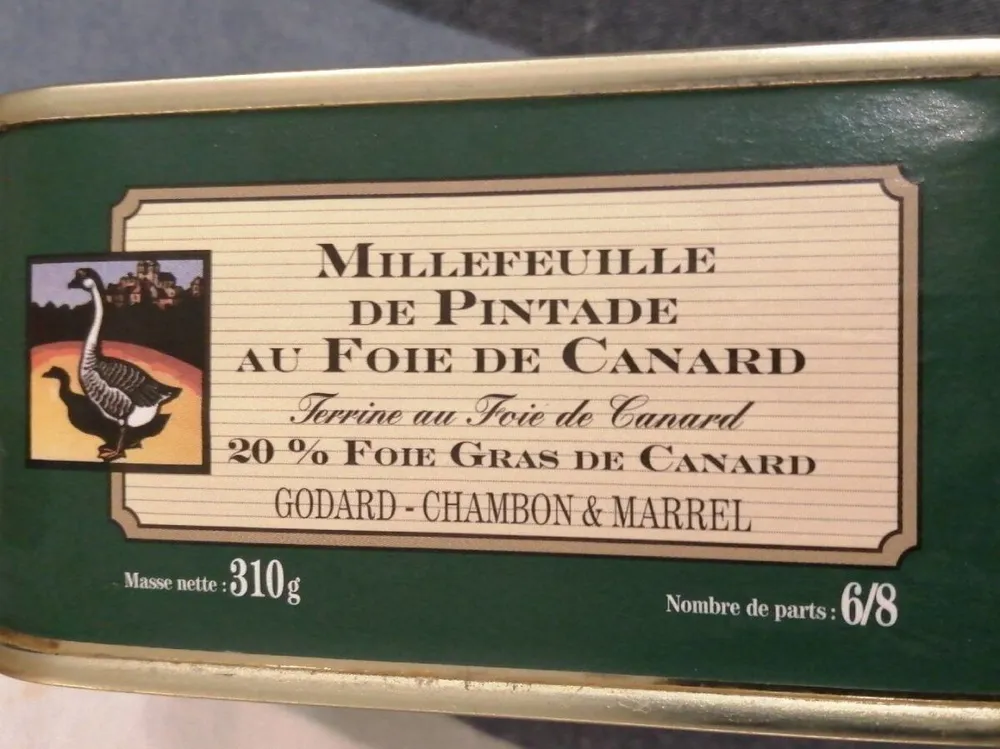 Millefeuille de Pintade au Foie de Canard