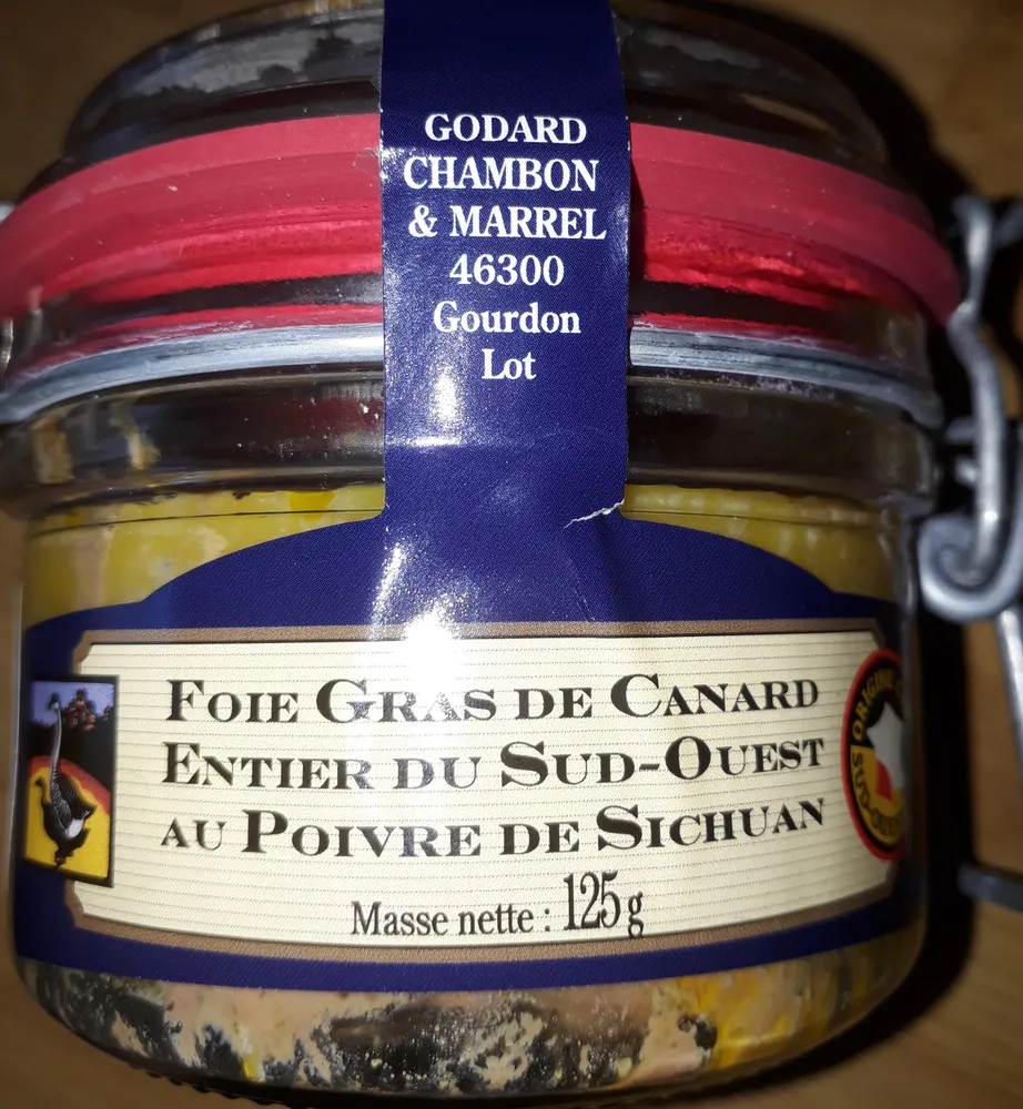 Foie gras de canard entier au poivre de Sichuan