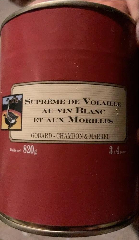 Suprême de volaille au vin blanc et aux morilles