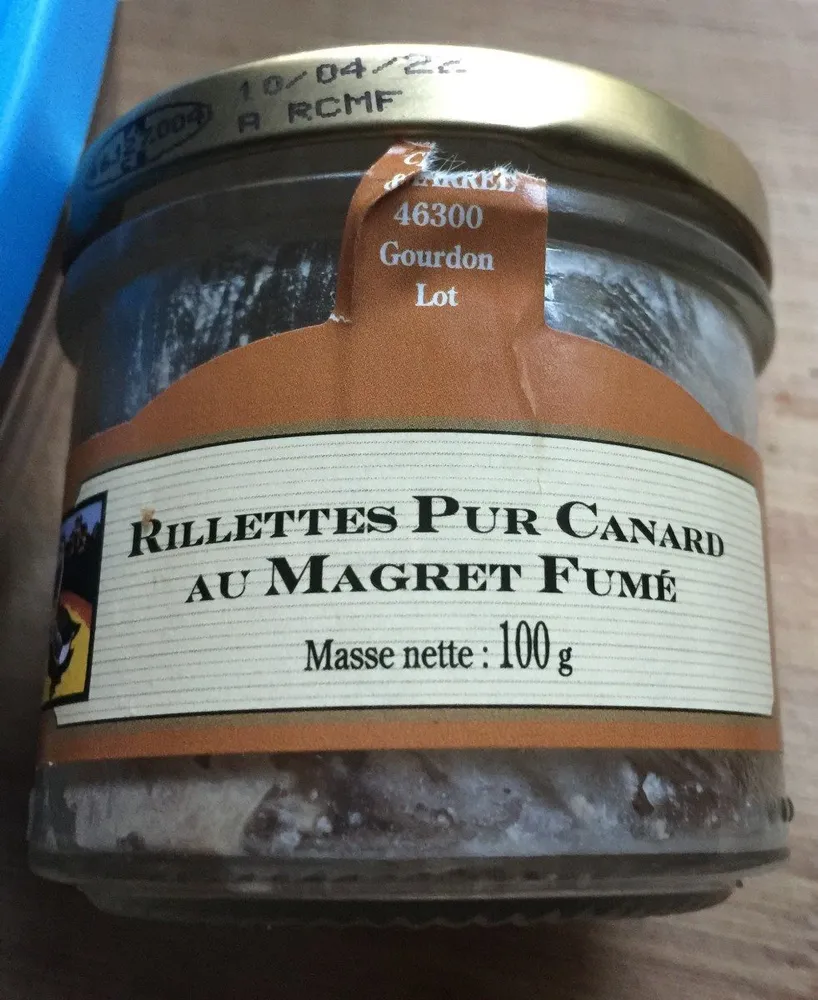 Rillettes pur canard au magret fumé