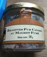 Rillettes pur canard au magret fumé