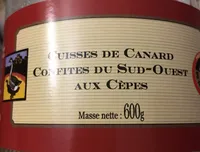 Cuisses de canard confites du sud-est aux cepes
