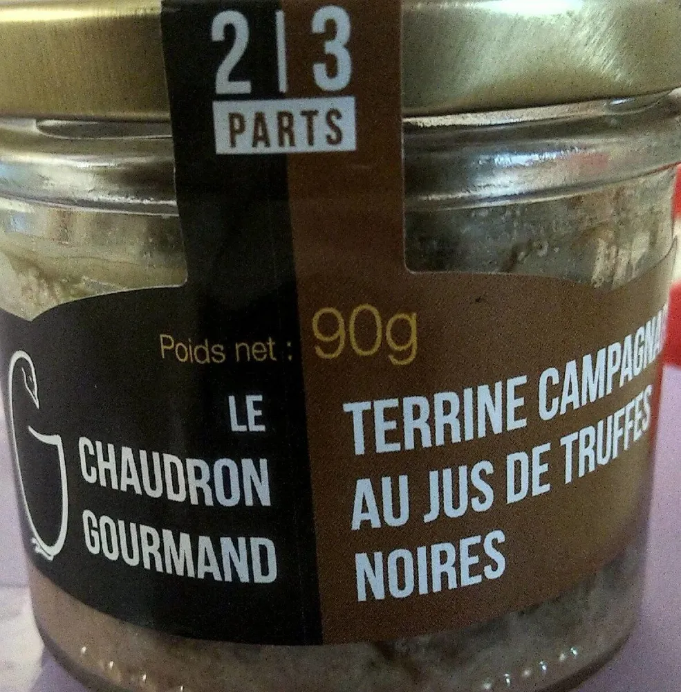 Terrine campagnarde au jus de truffes noires