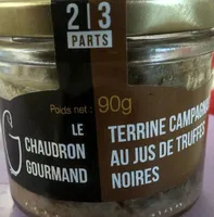 Terrine campagnarde au jus de truffes noires