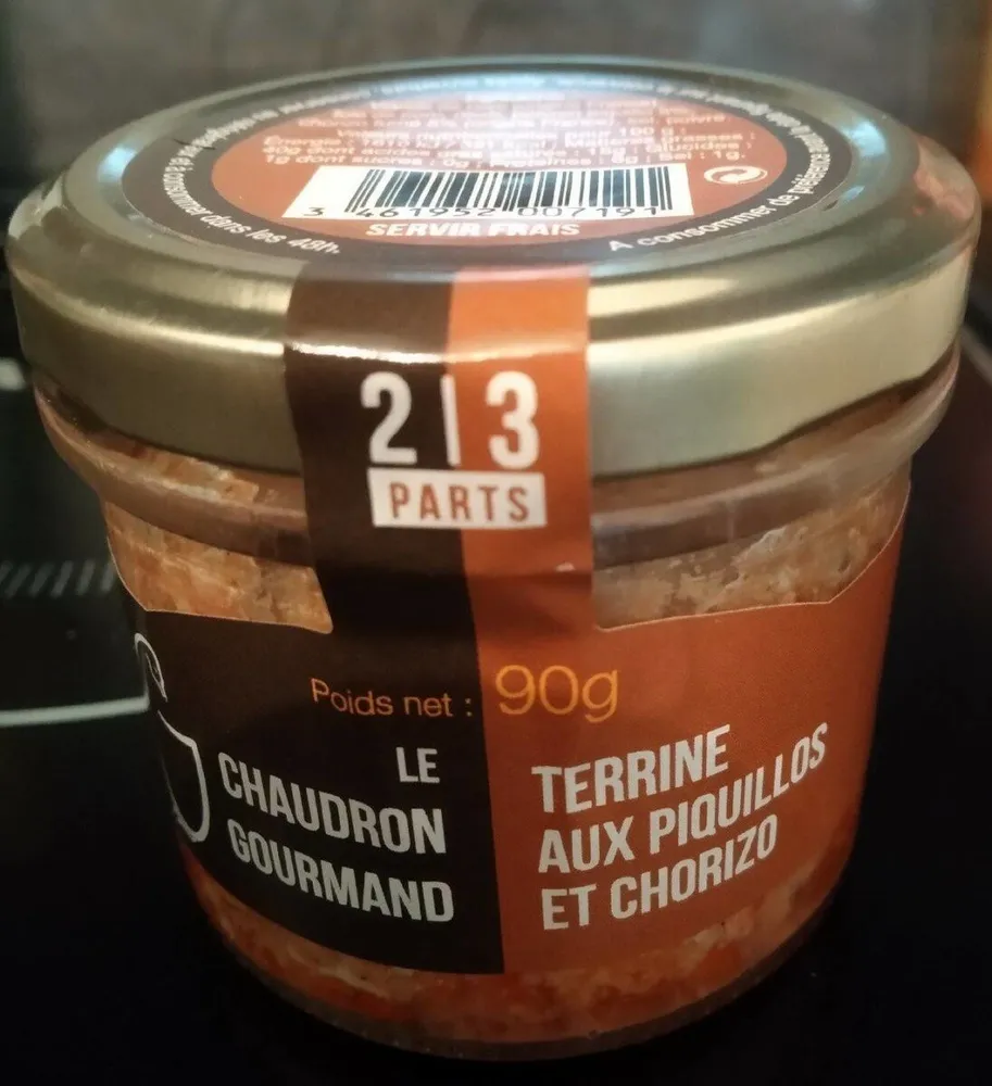 Terrine aux piquillos et chorizo