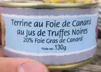 Terrine au foie de canard au jus de truffes noires