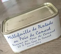 Millefeuille de pintade au foie de canard
