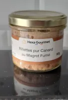 Rillettes pur canard au magret fumé