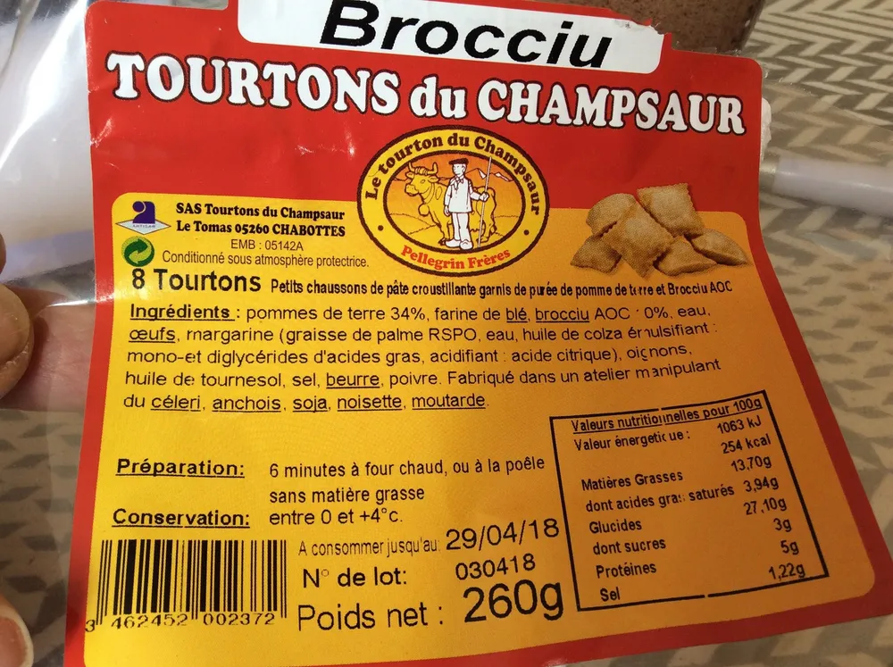 Tourtons Tourton Champsaur Brocciu