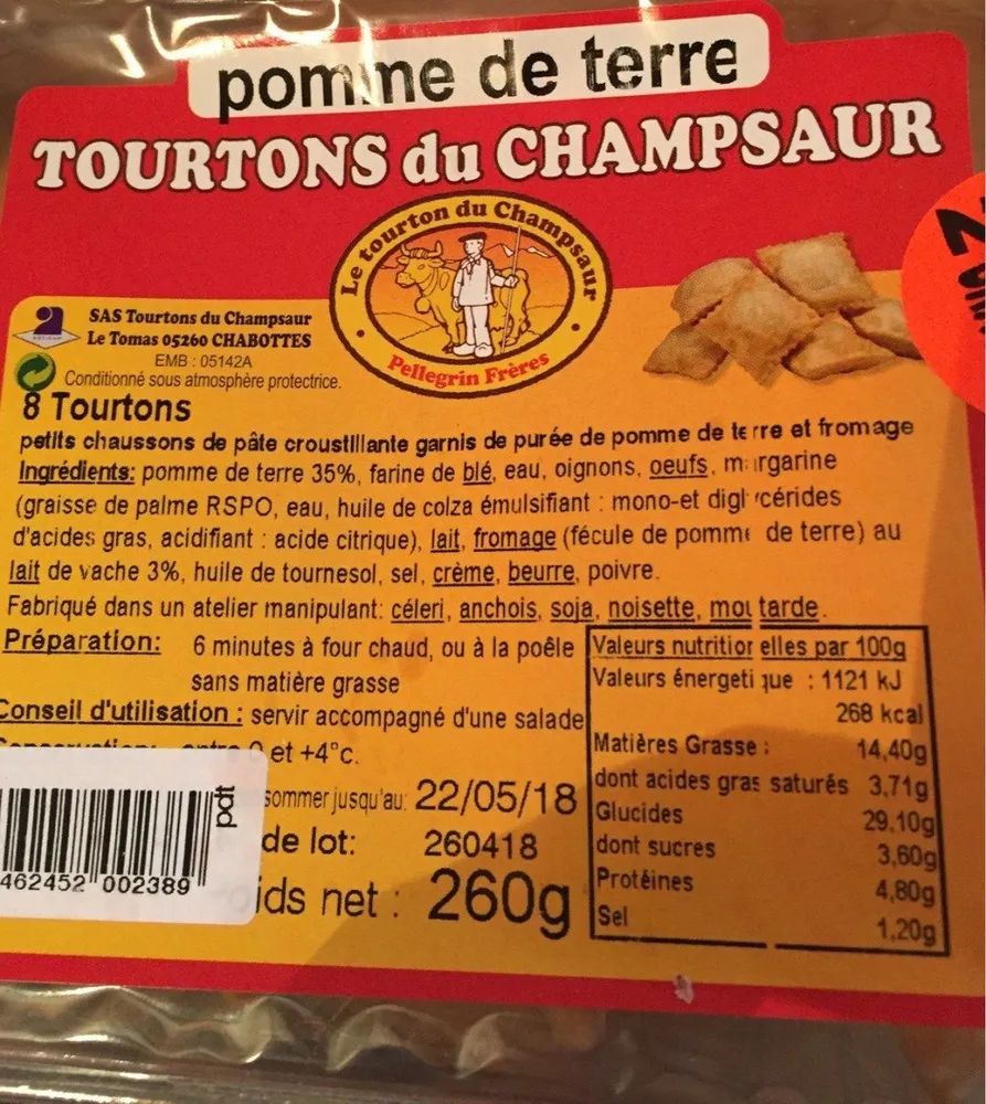 Tourtons du Champsaur pomme de terre