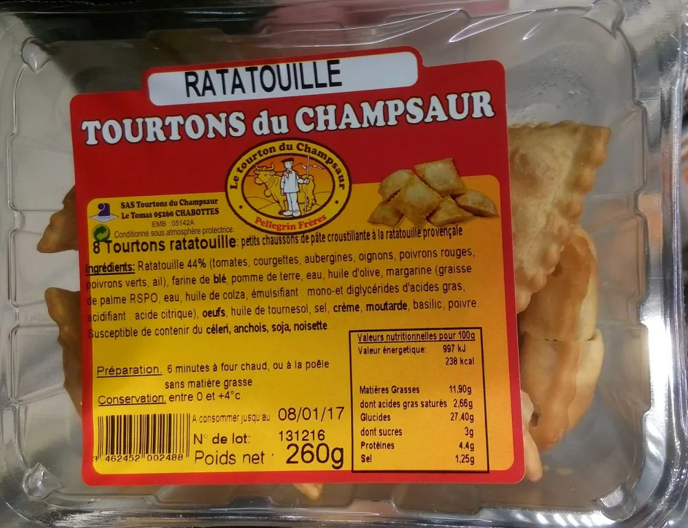 Tourtons du Champsaur Ratatouille