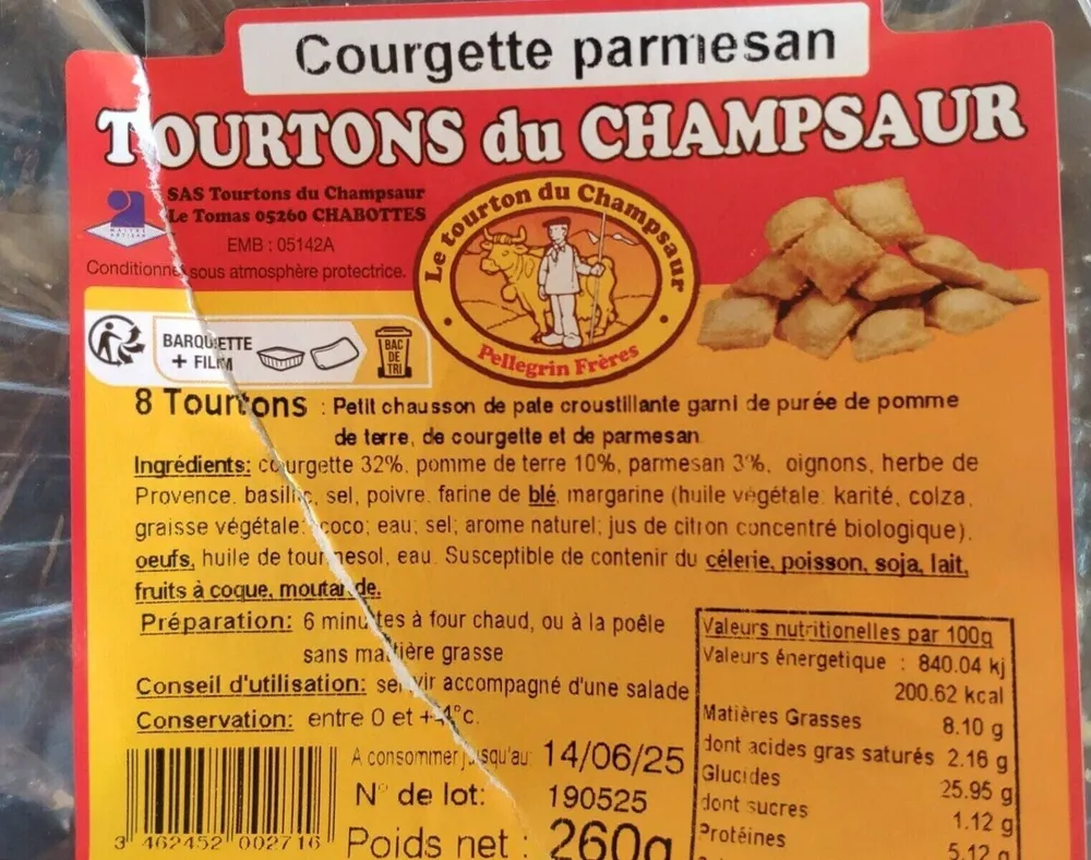 Tourtons du Champsaur courgette parmesan