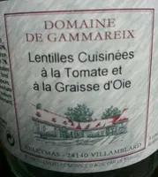Lentilles cuisinêes à la tomate et à la graisse d'oie