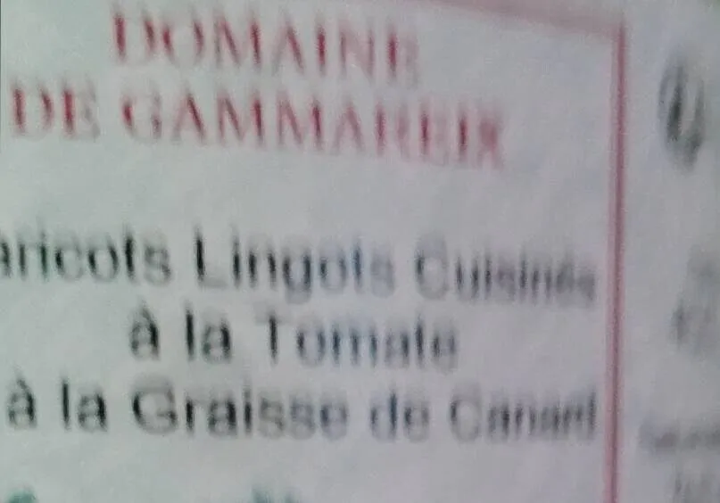 Haricots lingots cuisinés, tomate et à la graisse
