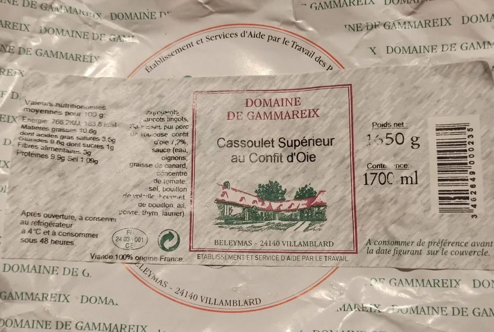 Cassoulet supérieur au confit d'oie
