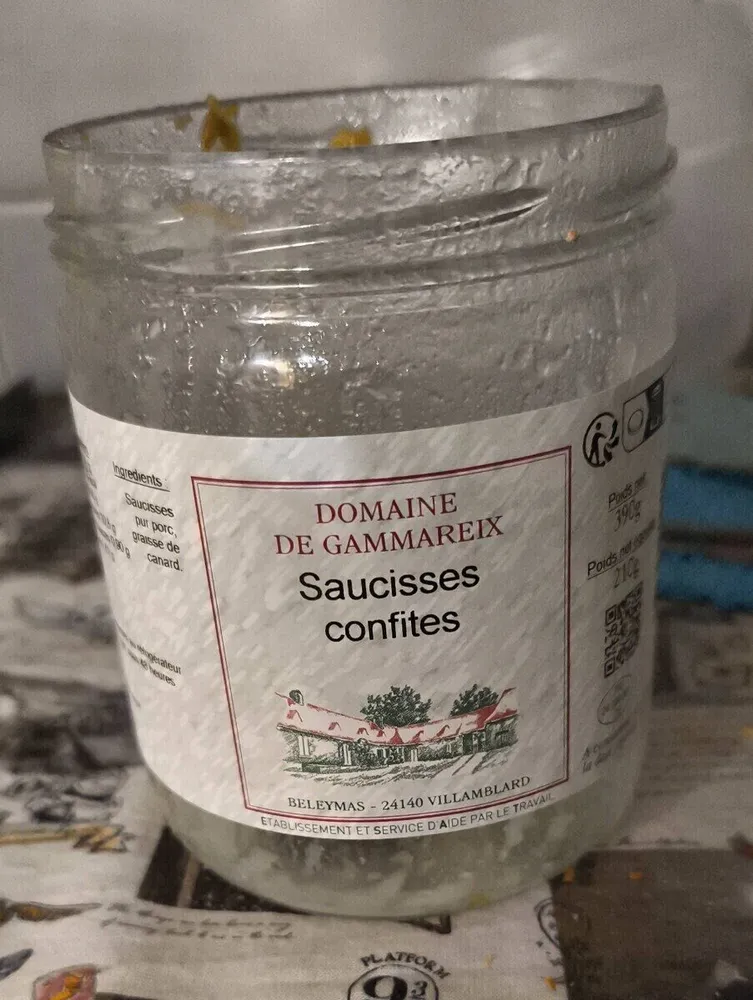 Saucisses confites