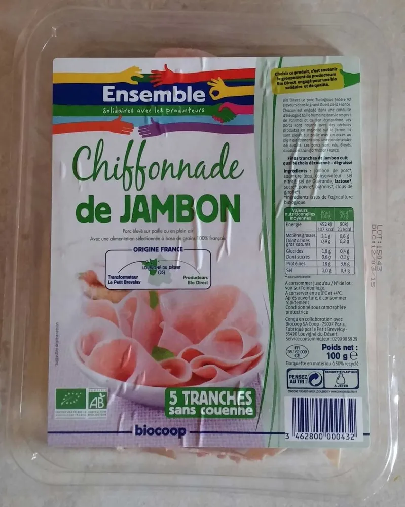 Chiffonade de jambon