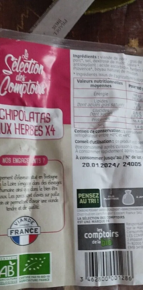 Chipolatas aux herbes