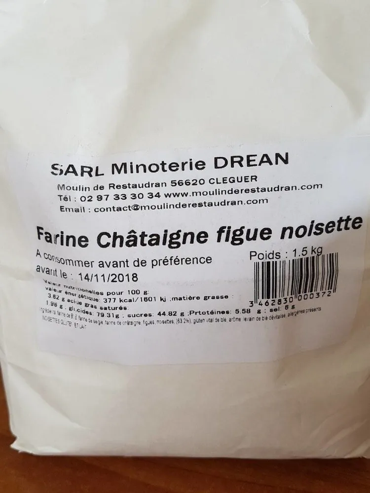 Farine châtaigne figue noisette