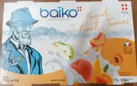 Yaourts fruits jaunes poire - pêche - abricot