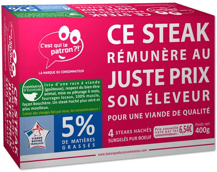 4 Steaks hachés 5%