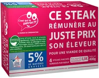4 Steaks hachés 5%