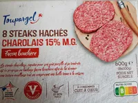 8 Steaks hachés charolais 15% façon bouchère
