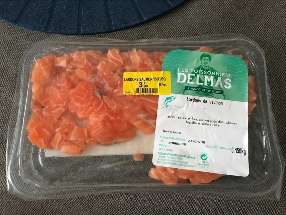 Lardons de saumon