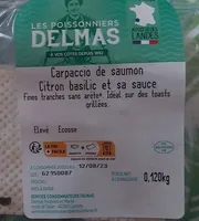 Carpaccio de saumon citron basilic et sa sauce
