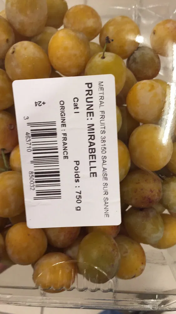 Metral Fruits Prune Mirabelle