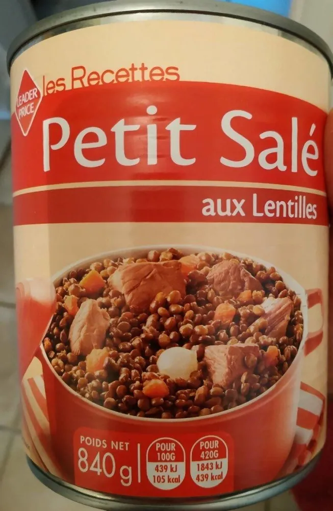 Les recettes petit salé aux lentilles
