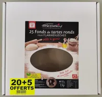 20+5 offerts Fonds de tartes ronds pour flammekueches